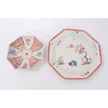 18th century Chelsea octagonal saucer