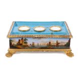 19th Century Paris porcelain desk stand