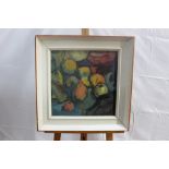 Sidney Mould 1950s oil on board - still life of fruit, signed, framed
