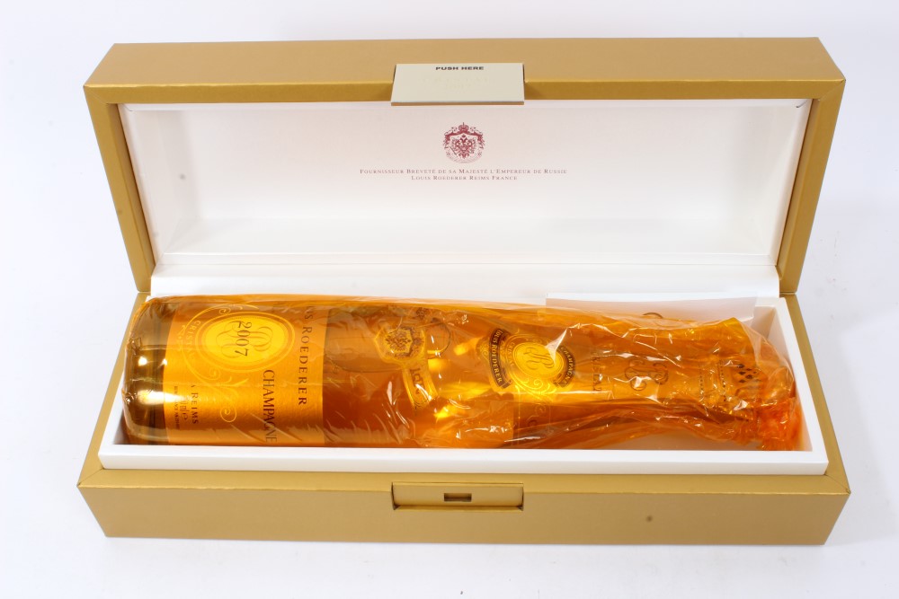 Champagne - one bottle, Louis Roederer Cristal 2007, in original cellophane and box