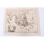 Matthaus Merrian (1593-1650), engraved map - ‘India Orientalis et Insulae Adiecentes’, 1646 (1670-