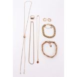 Group of 9ct gold jewellery