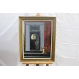 Mid-20th century English school oil on canvas - The Front Door, framed, 60cm x 45cm