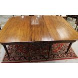 Regency mahogany extending dining table
