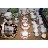 Assorted late 18th/early 19th century English porcelain, to include various tea wares by Worcester,