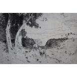 20 Alfred Hartley etchings, unframed