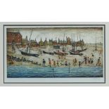 *L. S. Lowry limited edition print - The Beach, with accompanying signed print ‘Deal’ and
