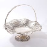 Edwardian silver fruit basket