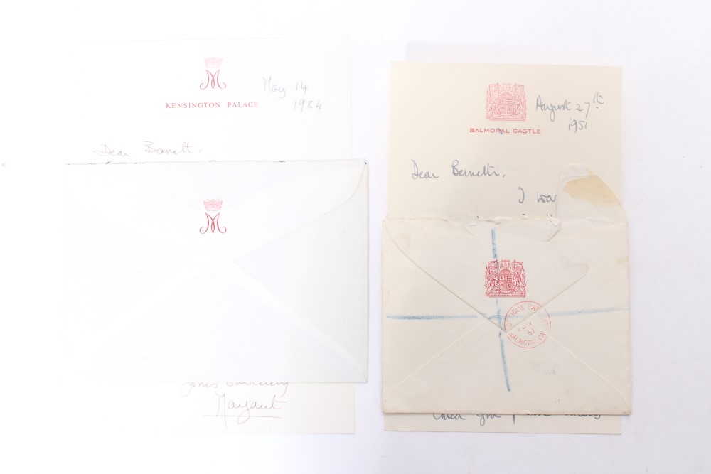 H.R.H. The Princess Margaret handwritten letter on Balmoral Castle headed notepaper