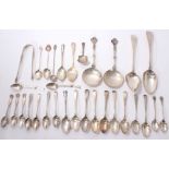 Selection of miscellaneous silver flatware.