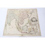 John Senex (d.1740), hand-coloured map - ‘A New Map of India and China’, 1721, 50cm x 59cm.