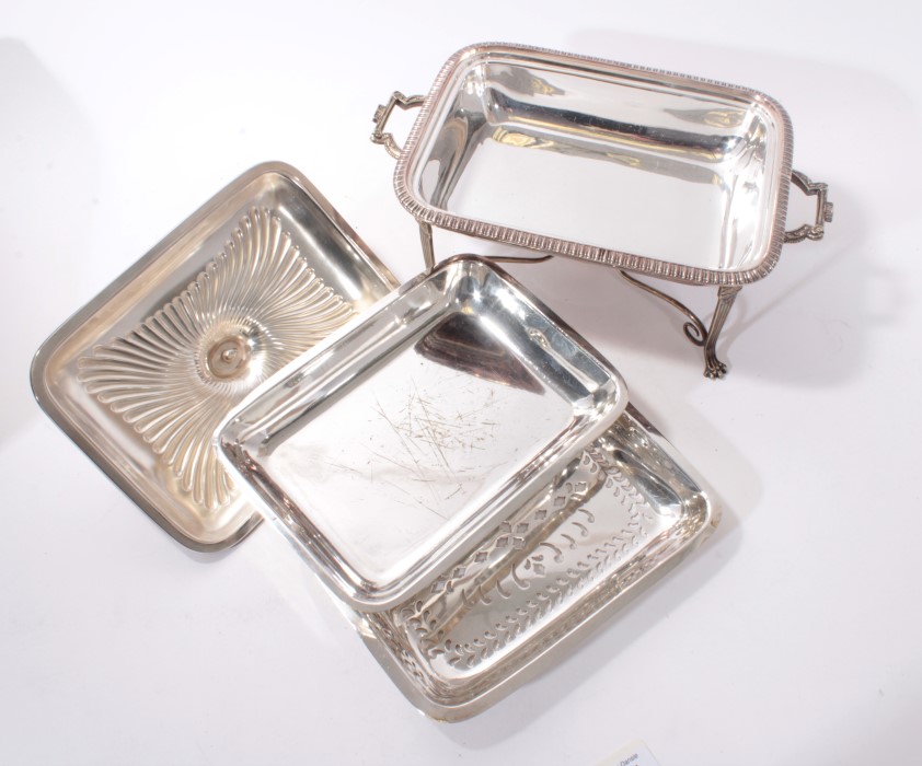 Edwardian silver plated warming entrée dish - Image 6 of 6