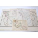 Group of 19th century Far Eastern maps - including two of Burman Empire, by James Wyld; Robert