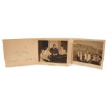 T.M. King George VI and Queen Elizabeth -two signed Christmas cards 1947 and 1948