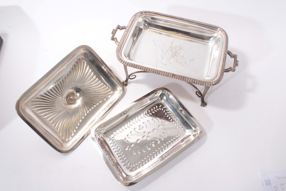 Edwardian silver plated warming entrée dish - Image 4 of 6