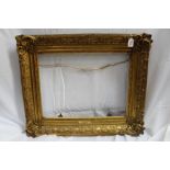 19th century gilt picture frame, internal measurements 42cm x 56cm