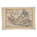 Herman Moll (d. 1732) hand coloured map - ‘The Principle Islands of the East Indies’, 18 x 26