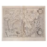 Gerhard Mercator (1512-1594), engraved map - ‘India Orientalis’ (J.Hondius 1609), Latin text verso,