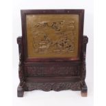 Qing style Chinese lacquer table screen