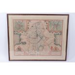 John Speed (1552-1629), hand-coloured map - ‘Stafford Countie and Towne’, sold by Thomas Bassett,