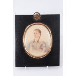 C.S. Herve-Victorian watercolour on paper portrait miniature of a girl 'Ella' signed and dated