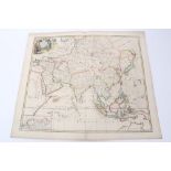 John Senex (d.1740), hand-coloured map - ‘A New Map of Asia’’ 1721, 50cm x 59cm