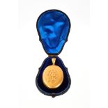 Victorian gold oval locket