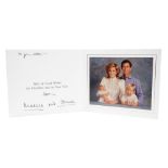 T.R.H. The Prince and Princess of Wales, signed 1984 Christmas card