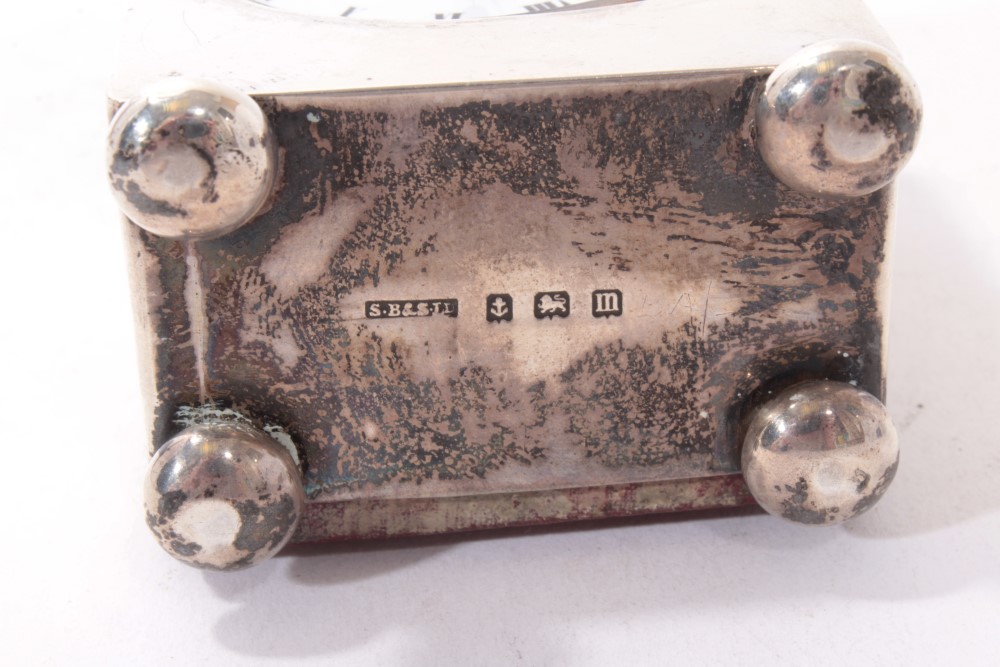 Silver carriage clock - Image 5 of 7