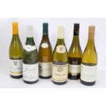 Wine - six bottles, white Burgundies, Chablis x2, Macon x2, Meursault and Berry's Bros.