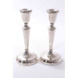 Pair of Contemporary silver candlesticks