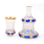 19th century Bohemian overlaid glass carafe