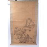 Antique Japanese scroll painting