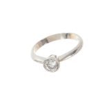 Diamond single stone ring with a brilliant cut diamond estimated to weigh approximately 0.45cts in