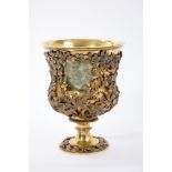 A fine 19th century Royal silver gilt goblet