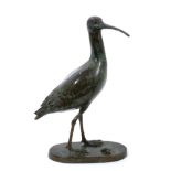 Patricia Northcroft (contemporary), patinated bronze figure of a curlew, signed and numbered 18/150,