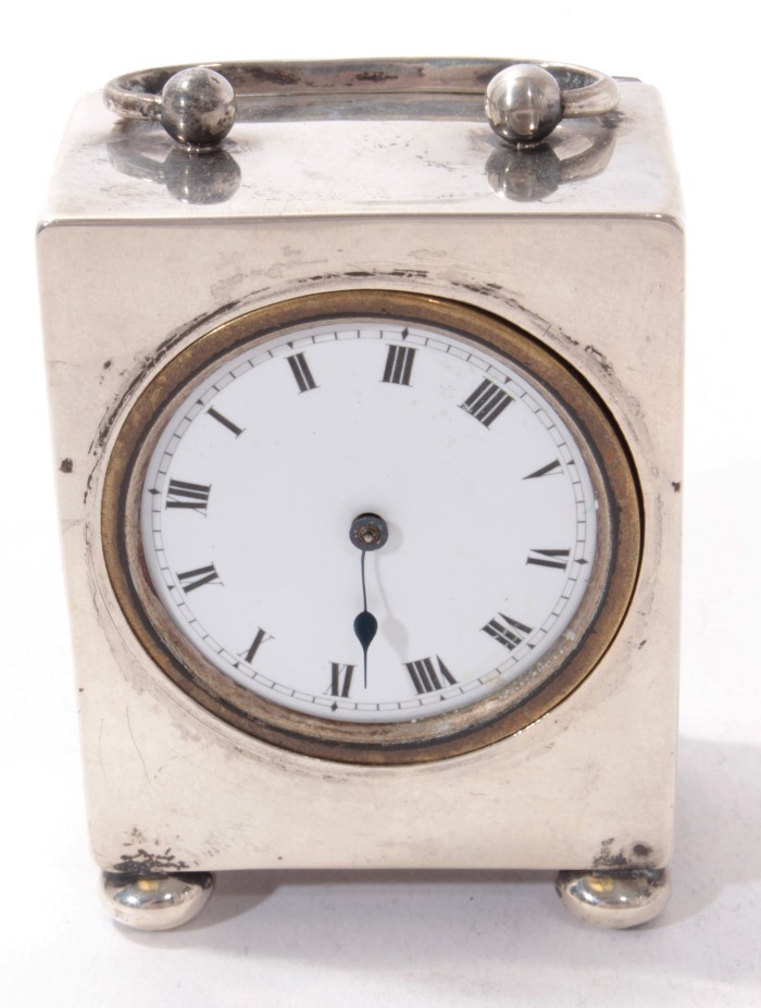 Silver carriage clock