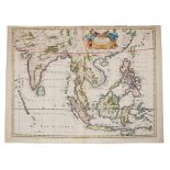 John Speed (1552-1629), hand-coloured map - ‘A new map of East India’, 1676, English text verso,