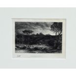 Samuel Palmer (1805-1881) signed etching