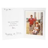 T.R.H. The Prince and Princess of Wales, signed 1983 Christmas card