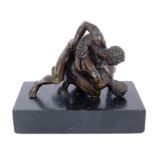 19th century Grand Tour bronze of Greek wrestlers