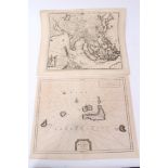 Pierre van der Aa (1659-1733), engraved map - ‘Les Indes Orientales’, 29cm x 34cm, 1714, together