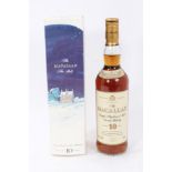 Whisky - one bottle, The Macallan 10 Years Old, boxed