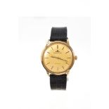 1960s Gentlemen’s Jaeger-LeCoultre gold wristwatch on leather strap