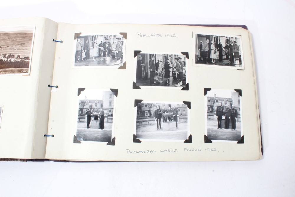 Fascinating late 1940s / early 1950s Royal related photograph album of the Royal family in Scotland - Image 2 of 8