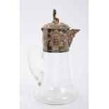 Silver mounted claret jug