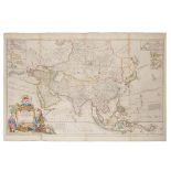 Herman Moll (d. 1732), large hand-coloured map - ‘Asia’ presentation to William, Lord Cowper, Lord