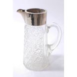 Edwardian Cut glass jug with silver mount (Birmingham 1901), Maker William Hutton & Sons
