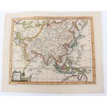 Thomas Kitchin (1718-1784), hand-coloured map - ‘Asia / From the best authorities’, 18cm x 23cm.