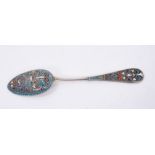 Russian Cloisonné enamel spoon